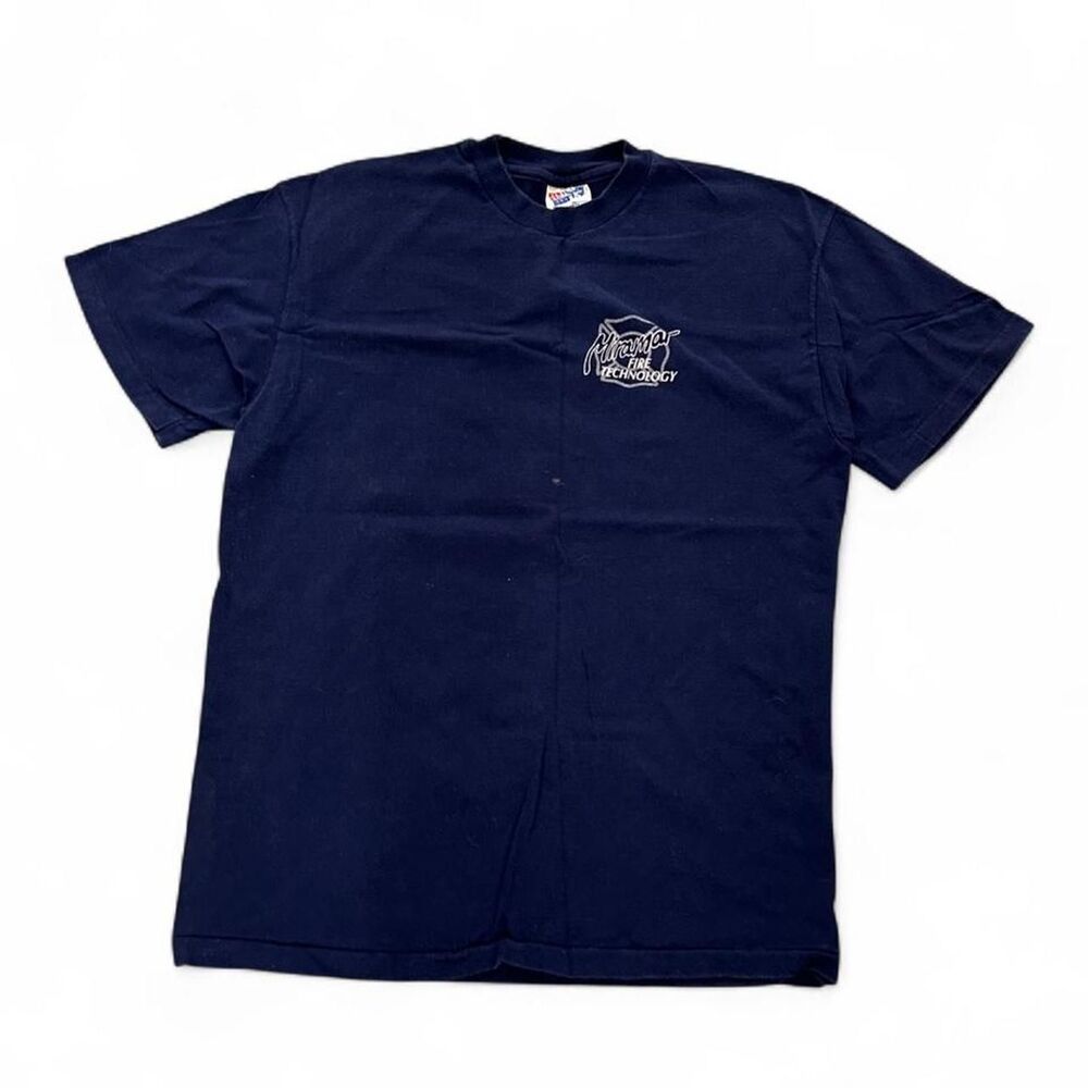 Vintage 90s Single Stitch Miramar College Fire Training Hanes Beefy T Size L